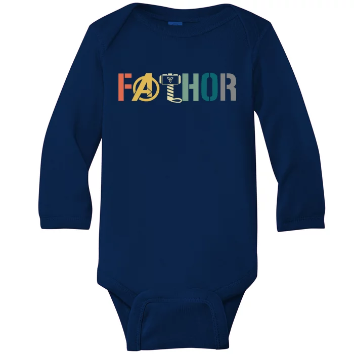 Fathor Father's Day Gift Viking Fathor Hero Baby Long Sleeve Bodysuit