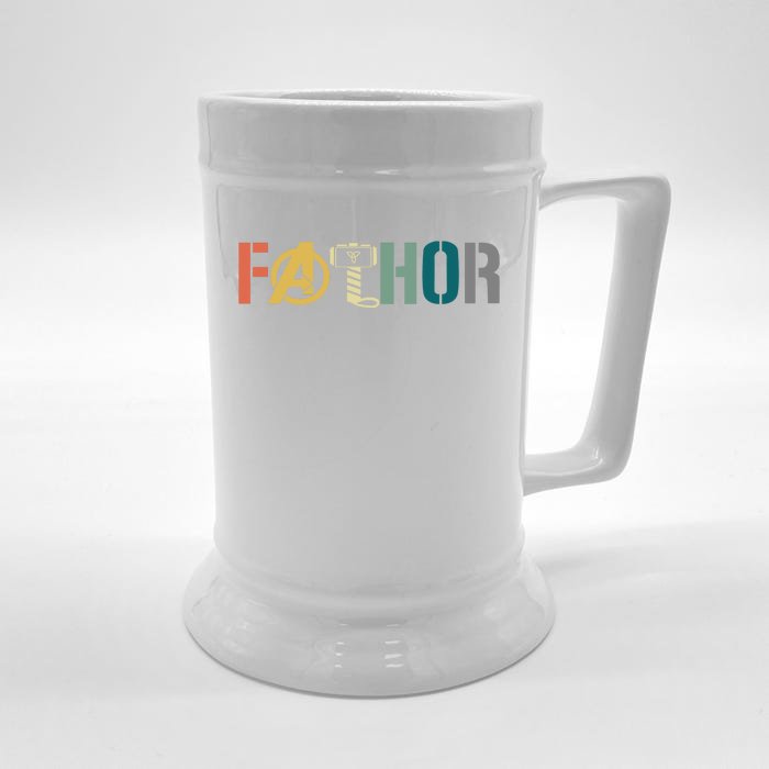 Fathor Father's Day Gift Viking Fathor Hero Front & Back Beer Stein