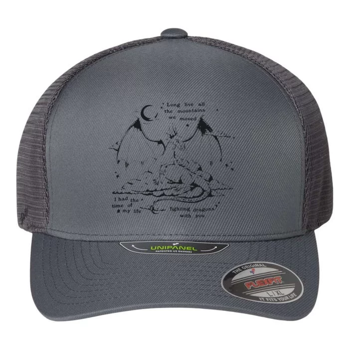 Funny Fighting Dragons With You Speak Now Flexfit Unipanel Trucker Cap