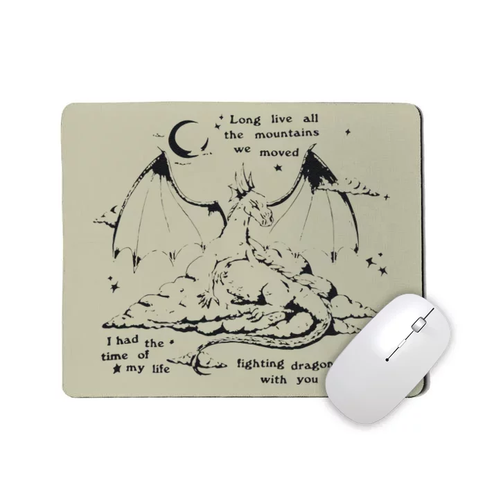 Funny Fighting Dragons With You Speak Now Mousepad