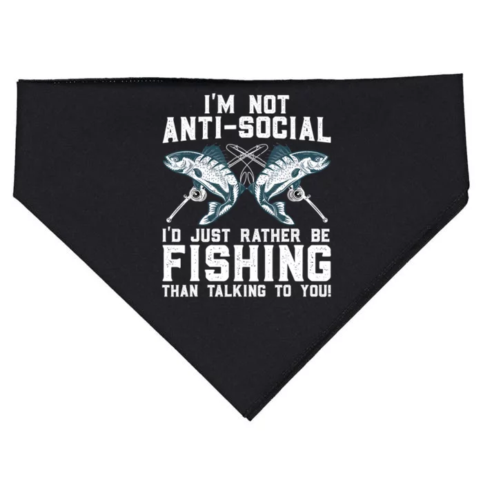 Funny Fishing Design For Men Women Fisherman Fishing Lover USA-Made Doggie Bandana