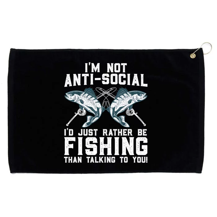 Funny Fishing Design For Men Women Fisherman Fishing Lover Grommeted Golf Towel