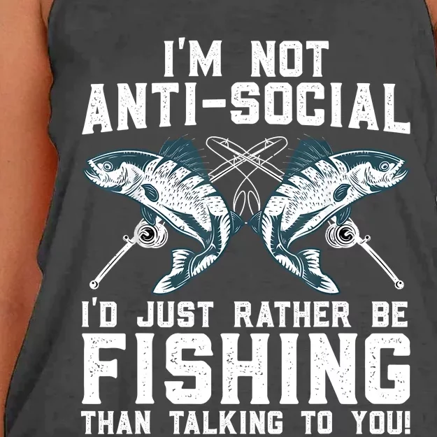 Funny Fishing Design For Men Women Fisherman Fishing Lover Women's Knotted Racerback Tank