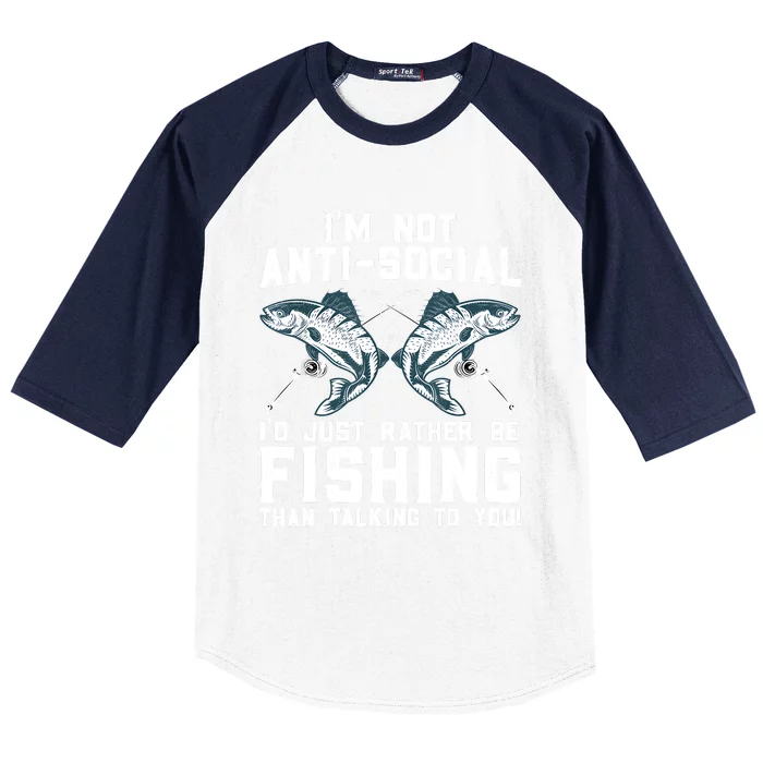 Funny Fishing Design For Men Women Fisherman Fishing Lover Baseball Sleeve Shirt