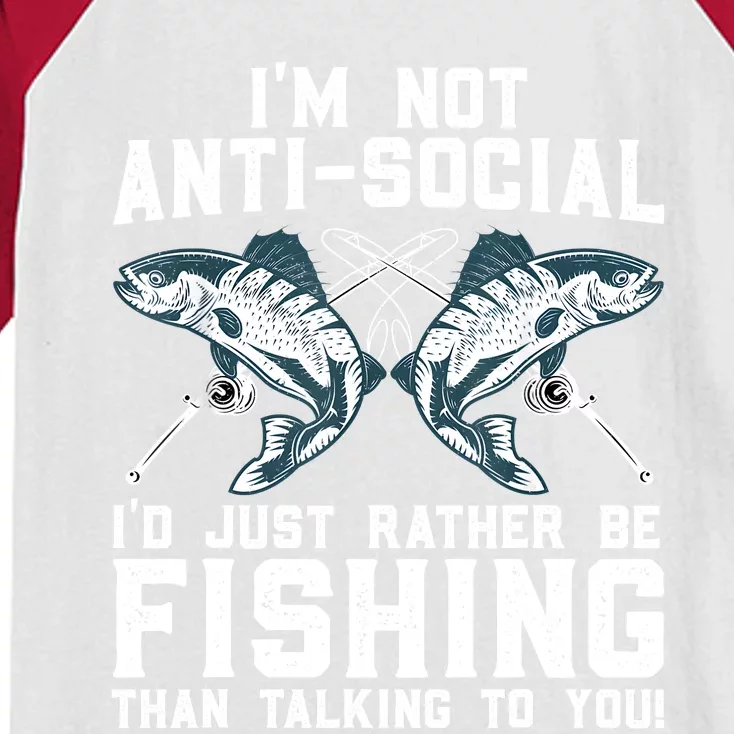 Funny Fishing Design For Men Women Fisherman Fishing Lover Kids Colorblock Raglan Jersey