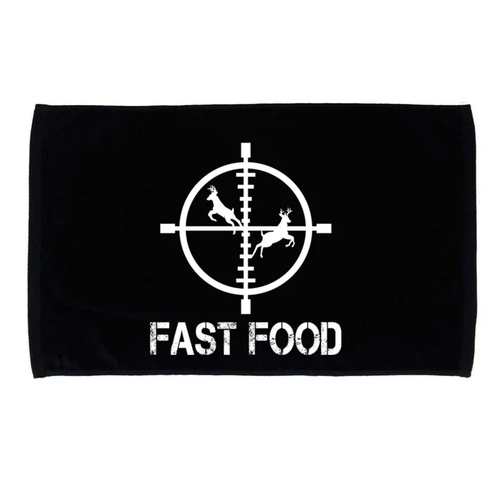 Fast Food Deer Hunting Funny Hunter Tee Cute Gift Microfiber Hand Towel