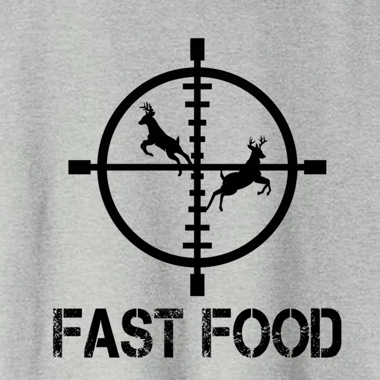 Fast Food Deer Hunting Funny Hunter Tee Cute Gift Women's Crop Top Tee