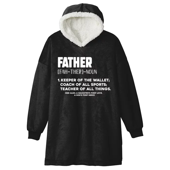 Funny Father's Day T Hooded Wearable Blanket