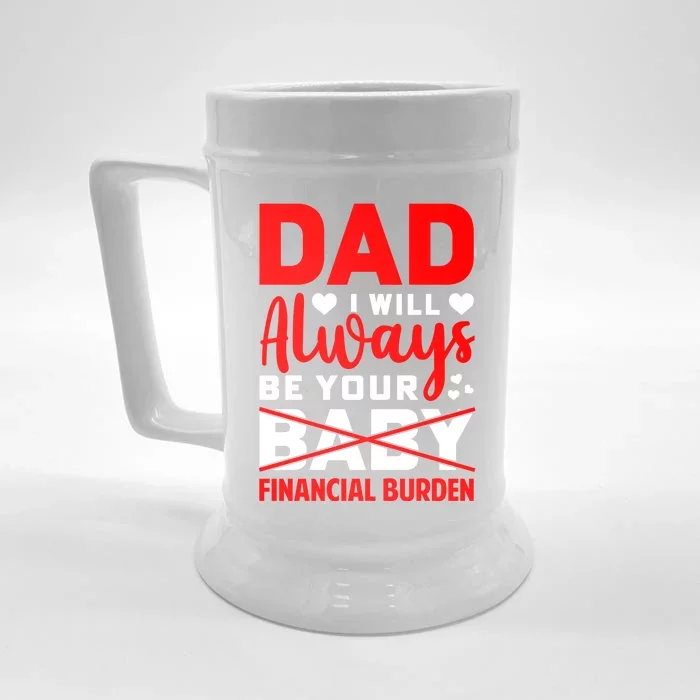 Funny Fathers Day T Front & Back Beer Stein