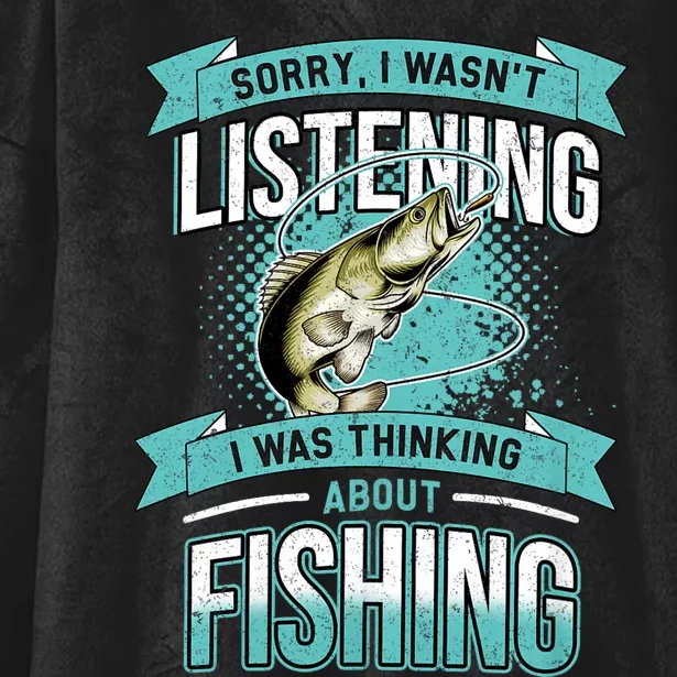 Funny Fishing Dad Quotes Saying Funny Fisherman Hooded Wearable Blanket