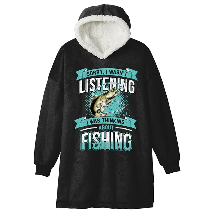 Funny Fishing Dad Quotes Saying Funny Fisherman Hooded Wearable Blanket