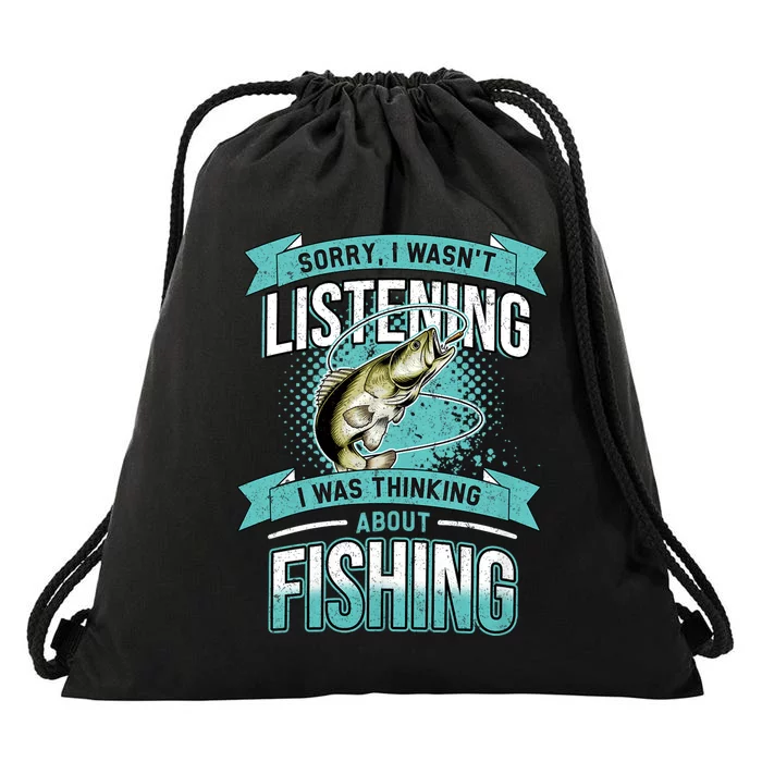 Funny Fishing Dad Quotes Saying Funny Fisherman Drawstring Bag