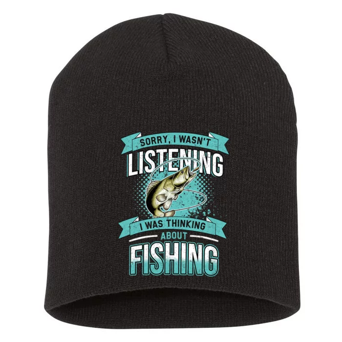 Funny Fishing Dad Quotes Saying Funny Fisherman Short Acrylic Beanie