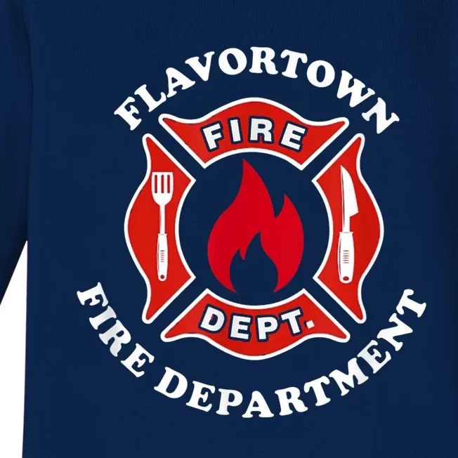 Flavortown Fire Department Baby Long Sleeve Bodysuit