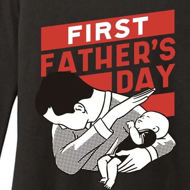 First Father's Day Dab Womens CVC Long Sleeve Shirt