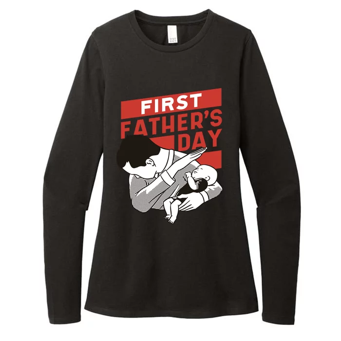 First Father's Day Dab Womens CVC Long Sleeve Shirt