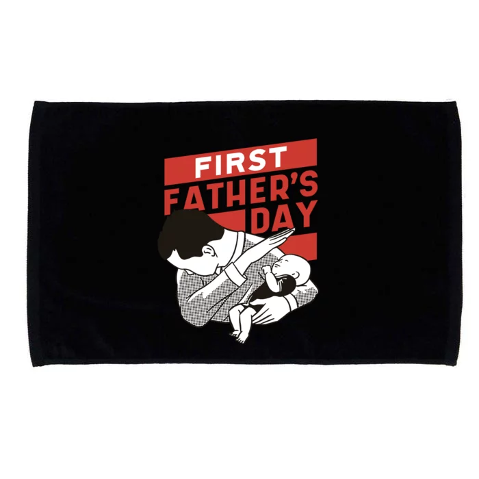 First Father's Day Dab Microfiber Hand Towel