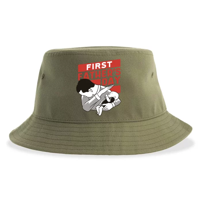 First Father's Day Dab Sustainable Bucket Hat