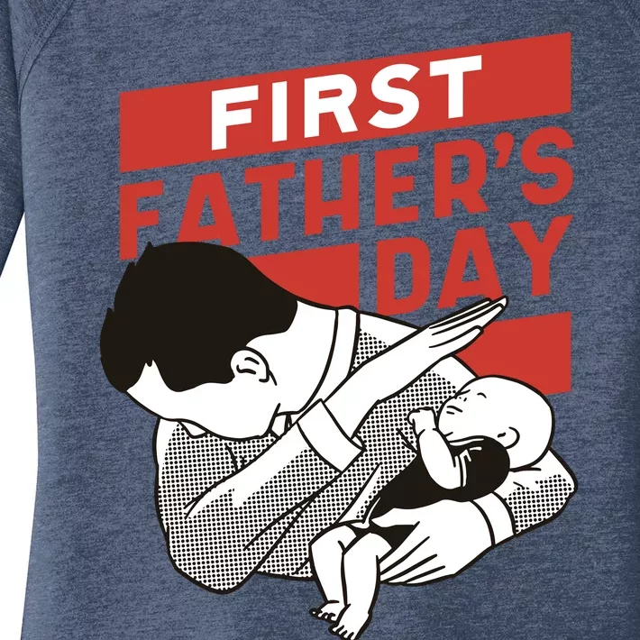 First Father's Day Dab Women's Perfect Tri Tunic Long Sleeve Shirt