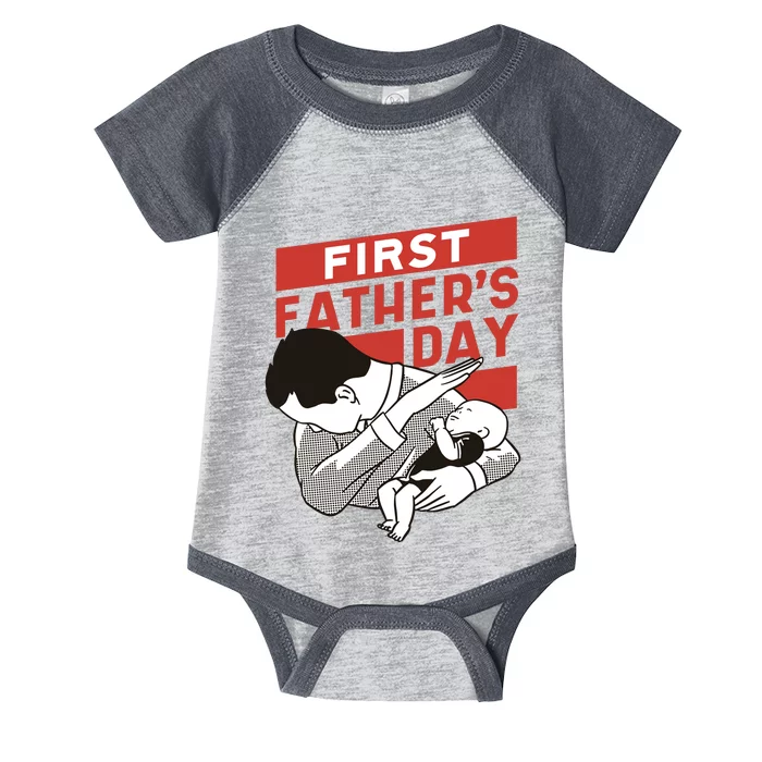 First Father's Day Dab Infant Baby Jersey Bodysuit