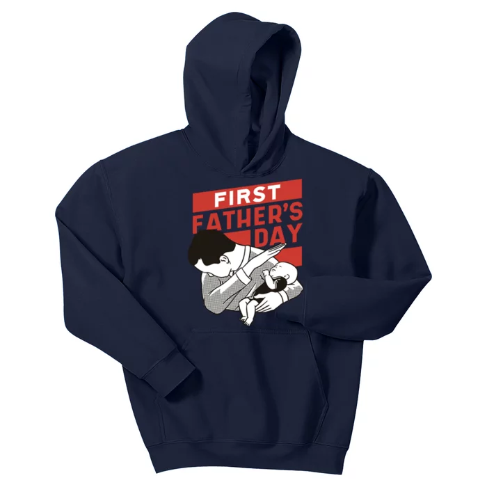 First Father's Day Dab Kids Hoodie