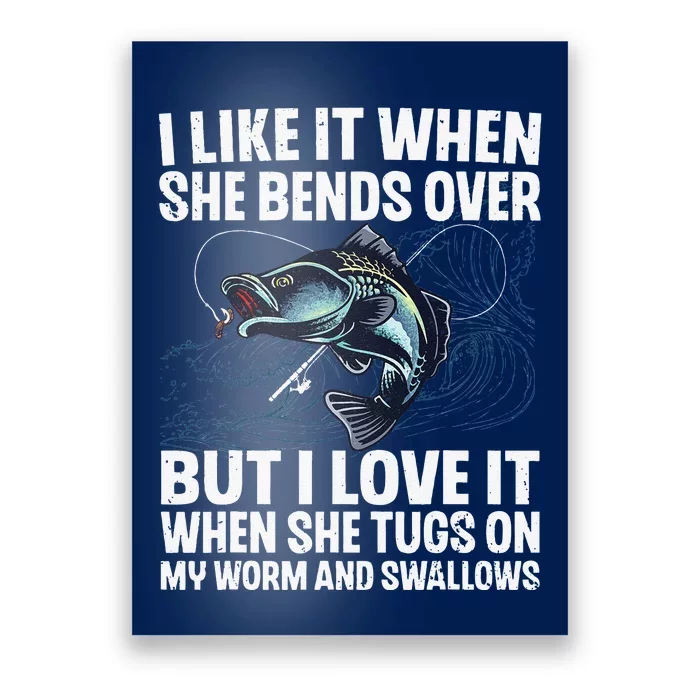 Funny Fishing Design For Women Fishing Fish Fisherman Poster