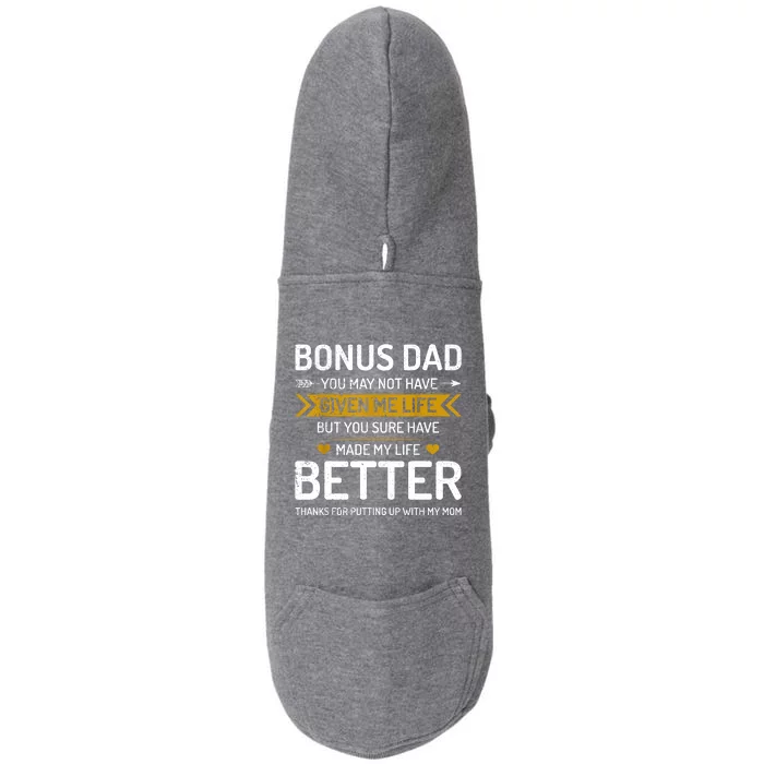 Funny Fathers Day Bonus Dad Gifts From Daughter Son Wife Doggie 3-End Fleece Hoodie