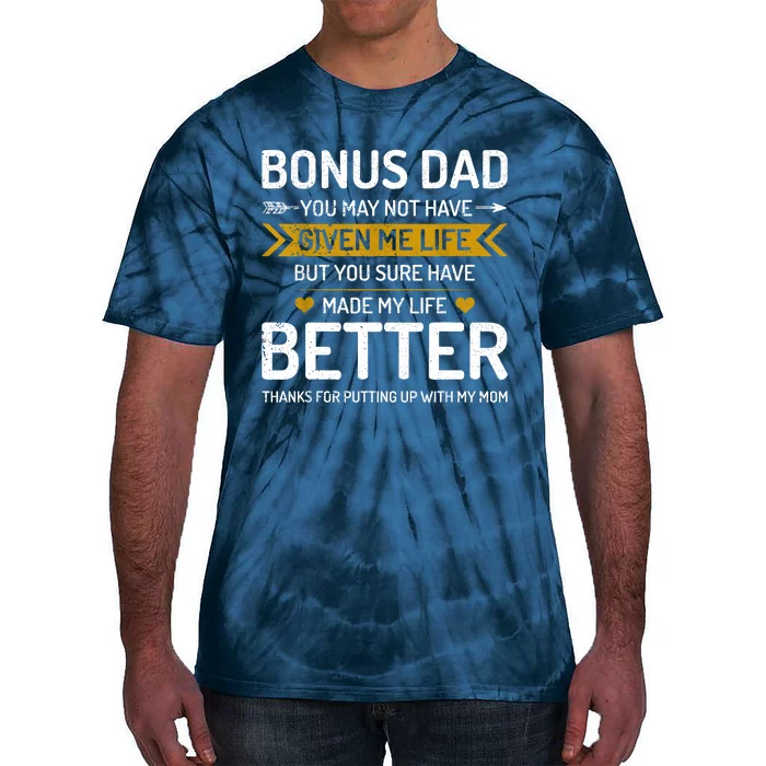 Funny Fathers Day Bonus Dad Gifts From Daughter Son Wife Tie-Dye T-Shirt