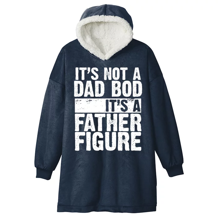 Father Figure Dad Bod Funny Meme Hooded Wearable Blanket