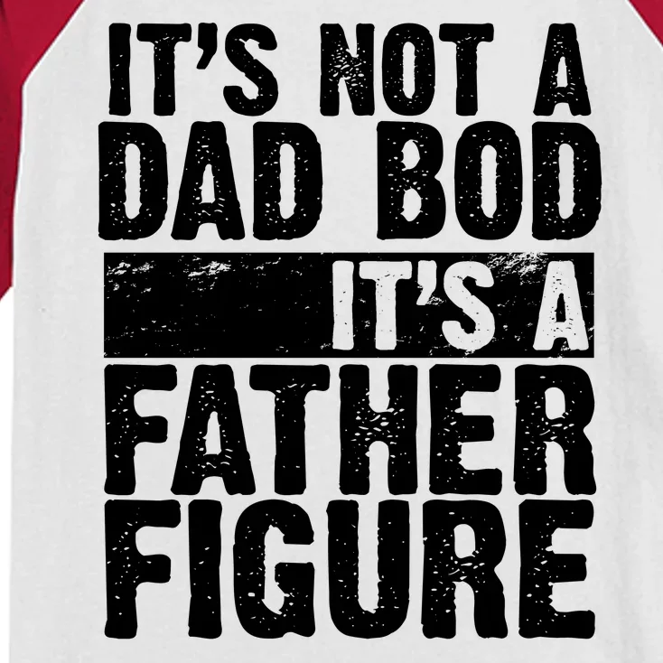 Father Figure Dad Bod Funny Meme Kids Colorblock Raglan Jersey