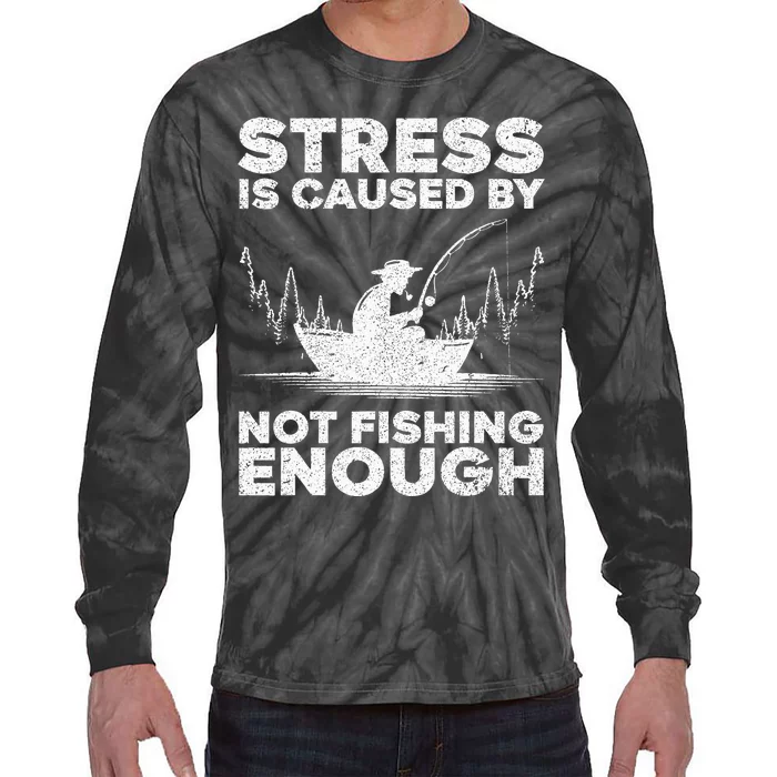 Funny Fishing Design For Wo Bass Fly Fishing Lovers Tie-Dye Long Sleeve Shirt