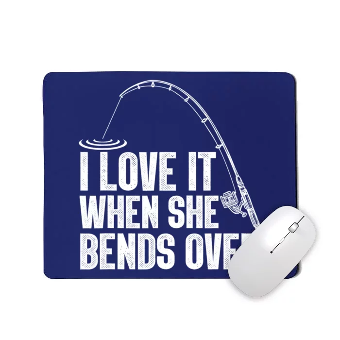 Funny Fishing Design For Women Fisherman Fishing Rod Mousepad