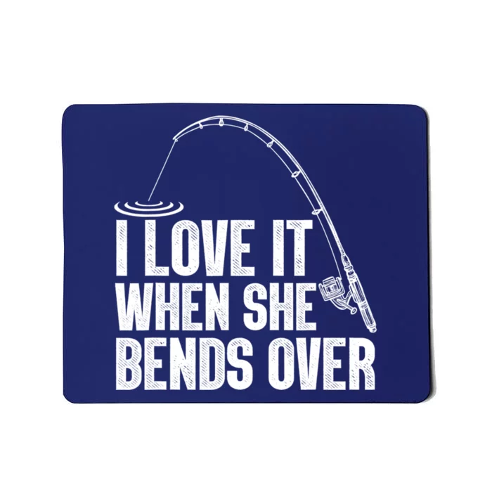 Funny Fishing Design For Women Fisherman Fishing Rod Mousepad