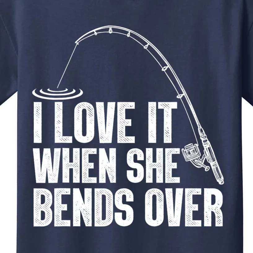 Funny Fishing Design For Women Fisherman Fishing Rod Kids T-Shirt