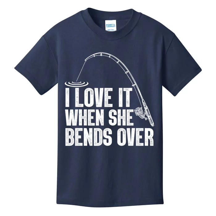 Funny Fishing Design For Women Fisherman Fishing Rod Kids T-Shirt