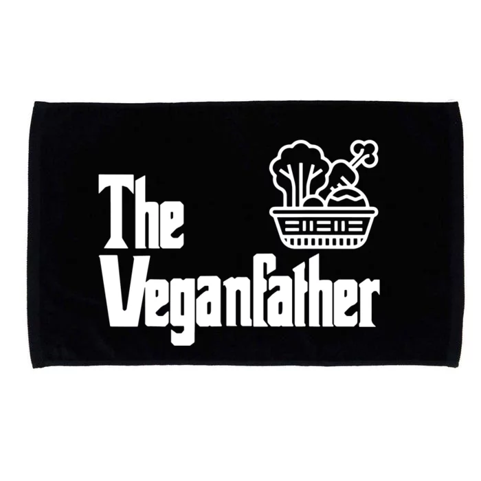 Funny Fathers Day The Veganfather Vegan Raw Food Dad Gift Microfiber Hand Towel