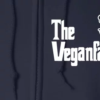 Funny Fathers Day The Veganfather Vegan Raw Food Dad Gift Full Zip Hoodie