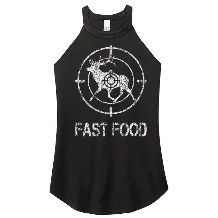 Fast Food Deer Hunting Hunter Fast American Food Camouflage Women’s Perfect Tri Rocker Tank