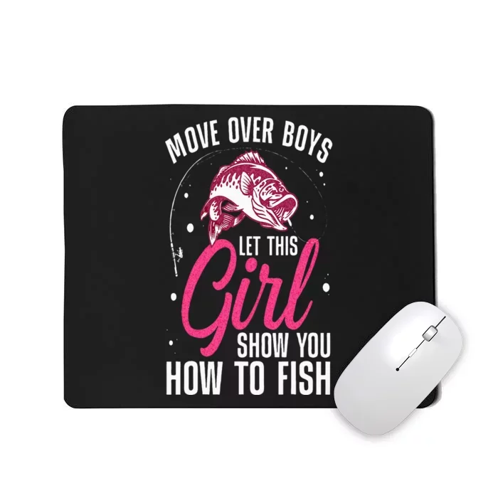 Funny Fishing Design For Girls Women Fisherman Fishing Lover Mousepad