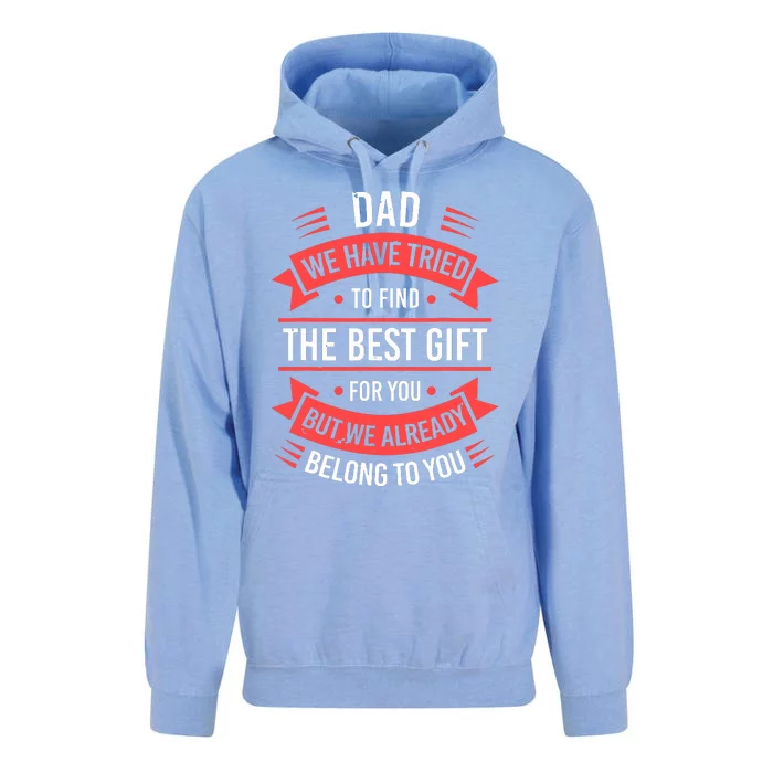 Funny Fathers Day For Dad From Daughters Fathers Day Unisex Surf Hoodie