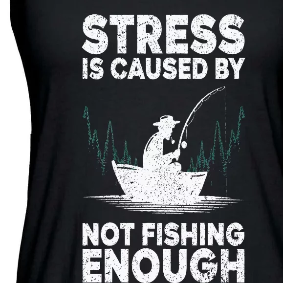 Funny Fishing Design For Men Women Bass Fly Fishing Lovers Ladies Essential Flowy Tank