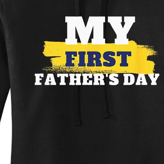 First Fathers Day Tee First Time Dad Father Gift Women's Pullover Hoodie