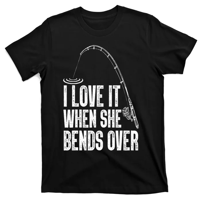 Funny Fishing Design For Men Women Fisherman Fishing Rod T-Shirt