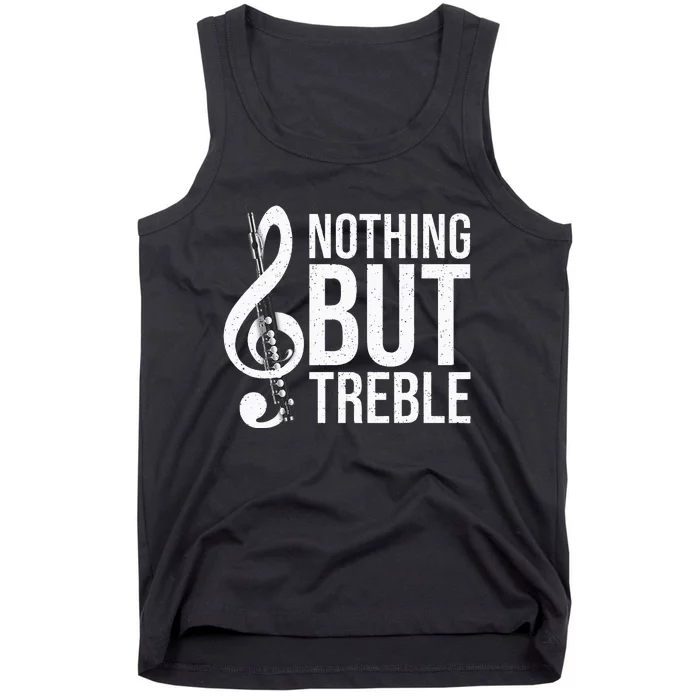 Funny Flute Design Flute Lovers Tank Top