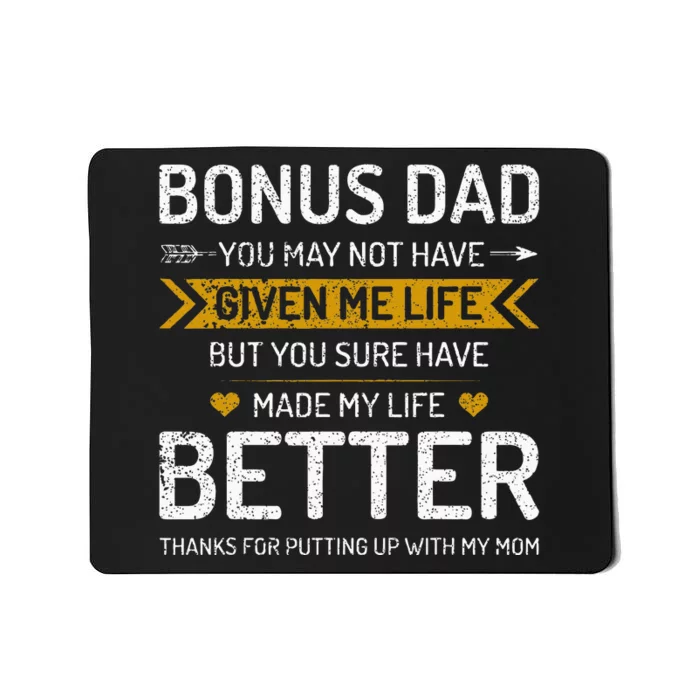 Funny Father's Day Bonus Dad Gifts from Daughter Son Wife Mousepad