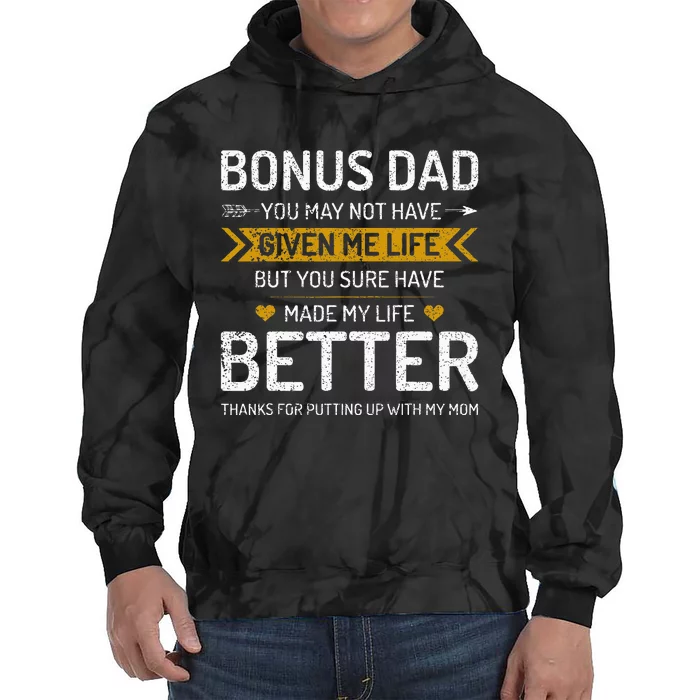 Funny Father's Day Bonus Dad Gifts from Daughter Son Wife Tie Dye Hoodie