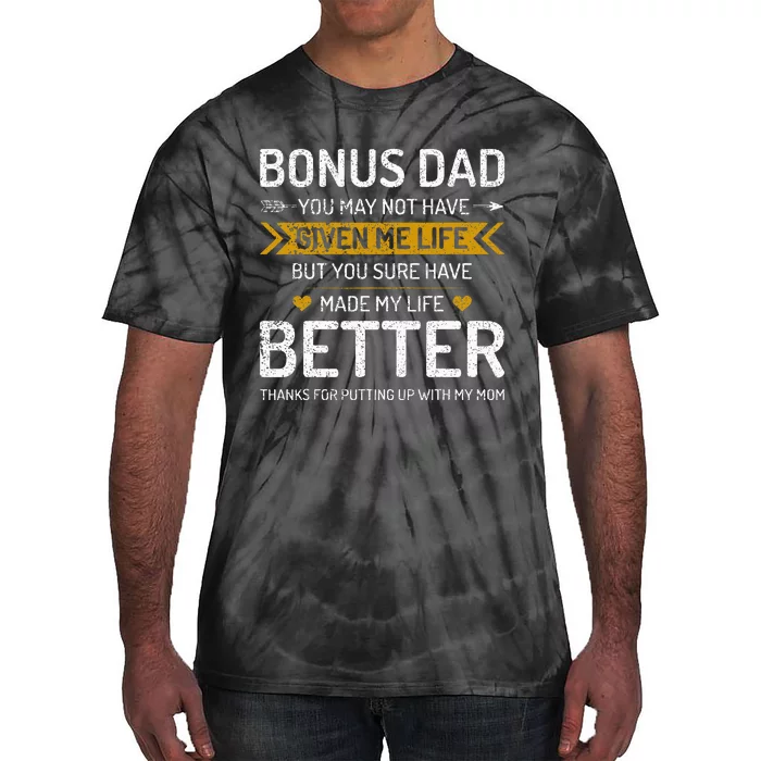 Funny Father's Day Bonus Dad Gifts from Daughter Son Wife Tie-Dye T-Shirt