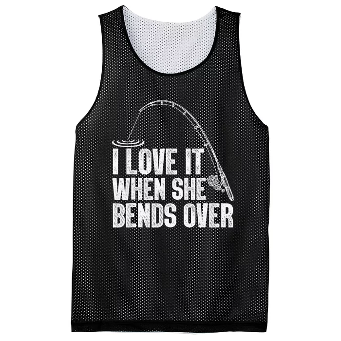 Funny Fishing Design For   Fisherman Fishing Rod Mesh Reversible Basketball Jersey Tank