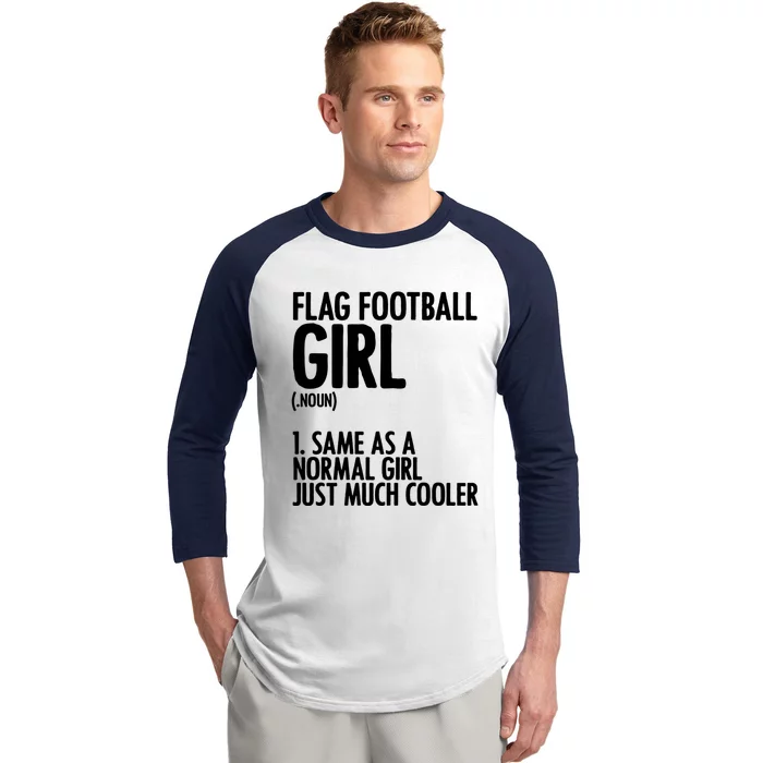 Flag Football Definition American Football Player Meaningful Gift Baseball Sleeve Shirt