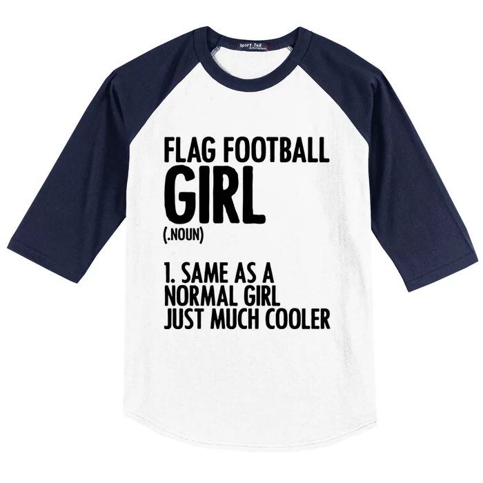 Flag Football Definition American Football Player Meaningful Gift Baseball Sleeve Shirt